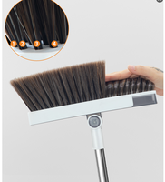 Ensemble balai, pelle et rouleau à papier collant multifonctionnel 3 en 1 pour le nettoyage ménager, ensemble balai et pelle pour le nettoyage des sols