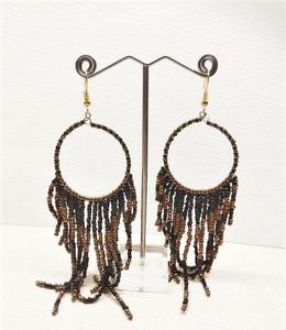 Pendientes de cuentas de semillas Hechos a mano Felicidad - Product Image 1