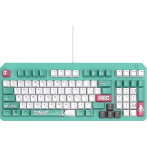Clavier mécanique filaire USB Type-C Tuf Gaming K3 Gen II Édition Hatsune Miku, 97 touches, disposition compacte, rétroéclairage RGB - Product Image 1