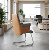 Chaise de direction en cuir luxueux au design moderne, ergonomique, pivotante, avec accoudoirs réglables pour le bureau, l'école, l'hôpital, l'hôtel