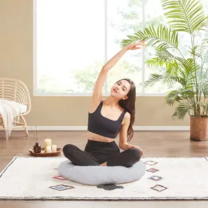 32 inç yuvarlak yer minderi eklemek büyük kalın meditasyon minderi dairesel oturma minderleri ve puf ekler bellek köpük ekle