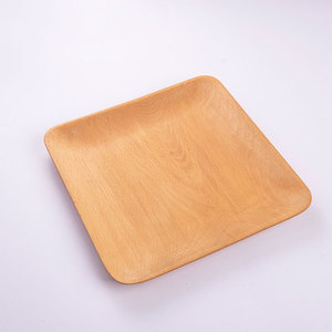 ราคาสุดคุ้ม ขายส่ง จานไม้บีชรักษ์โลก ขนาด 25x25 ซม. สำหรับเสิร์ฟอาหาร - Product Image 3