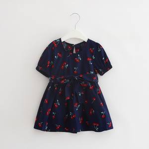 Vendita calda estate vestito da bambina con manica corta stampa ciliegio vestito da festa del bambino <span class=keywords><strong>per</strong></span> neonato - Product Image 5