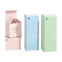 Boîte d'emballage auto-montable personnalisable portable avec impression UV, forme personnalisée, ruban, fermeture magnétique et poignée (papier couché)