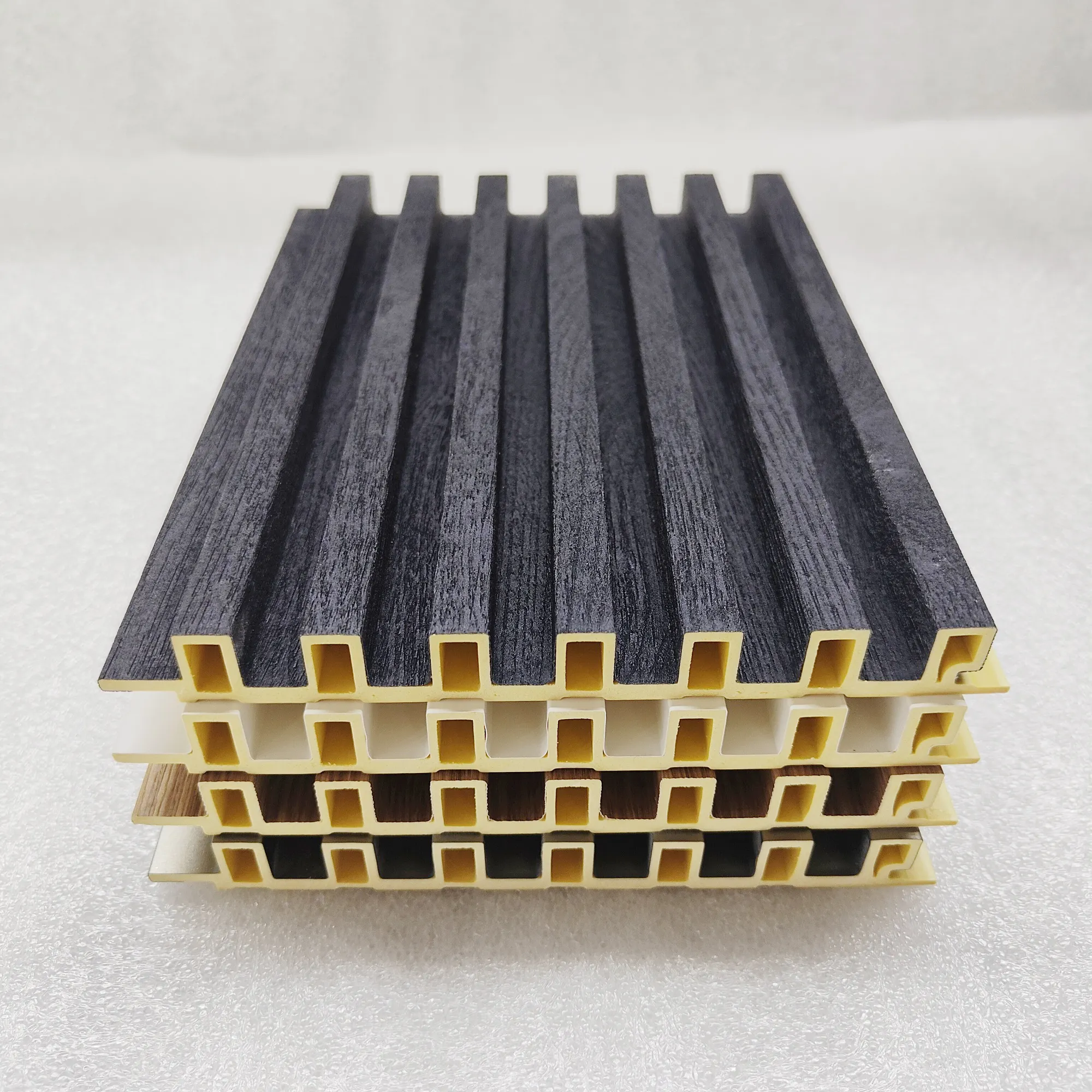 3D interior fibra de bambú PVC personalizado residencial Oficina Decoración grano de madera decoración ambiental madera plástico tablero de yeso