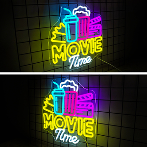 Meistverkaufte Snack-Neonschilder zum Aufhängen für Kino, Theater, Videoräume, Speisewagen, Dessertpartys, Ultrahelle Mome Neonschilder - Product Image 3
