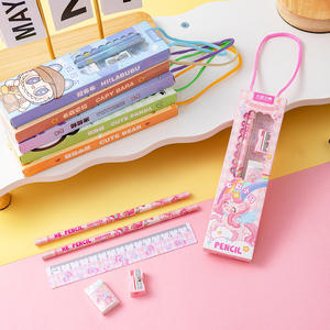 Set de papeterie pour enfants Macaron coffret personnalisé crayons standard avec gomme et taille-<span class=keywords><strong>crayon</strong></span> - Product Image 6