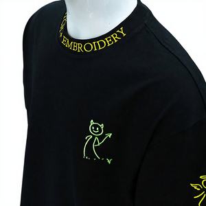 Camiseta Oversize de Algodón 100% Tejido de Alto Gramaje (305G) con Bordado 3D, Personalizada al por Mayor, Unisex - Product Image 1