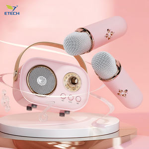 2024 yeni taşınabilir çocuklar Karaoke makinesi 10W için kablosuz hoparlör 2 UHF mikrofonlar LED ışıkları güvenli çocuklar için eğlenceli ev - Product Image 2