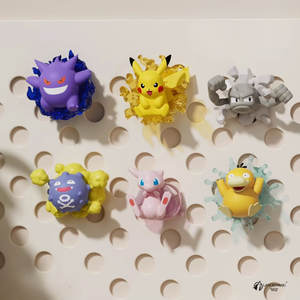 Figurines officielles <span class=keywords><strong>de</strong></span> la série <span class=keywords><strong>Pokémon</strong></span> 3D Gengar Dream Pikachu Aimants magnétiques pour réfrigérateur Décorations en plastique Personnages d'anime Marque WX - Product Image 1