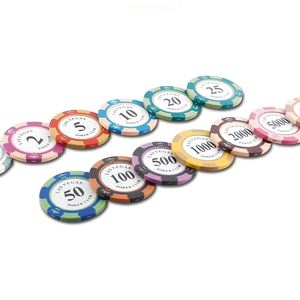 Fichas de Póker de Arcilla Personalizadas para Texas Hold'em, Mahjong y Salas de Cartas, Colores y Logotipo Personalizables - Product Image 4