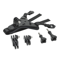 Kit de fixation mentonnière pour casque intégral de moto avec bras d'extension réglables pour GoPro Insta360 DJI Osmo Action
