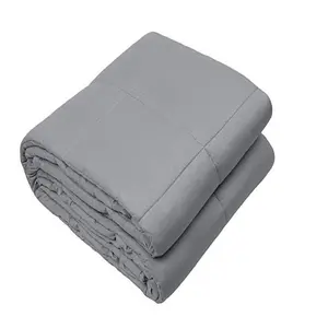 Cobertor portátil com peso dobrável e estilo liso para uso em aviões de viagens em casa, hotel e hospital