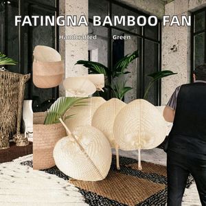 Fatingna Handmade Bamboo Cooling Summer Fan Folk Art Style Woven with Eco-Friendly <b>Paint</b> for Wedding or Home Decor - Product Image 2