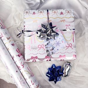 High Quality Wholesale 80g <b>Christmas</b> Metallic Paper Tissue 43*300cm Gift Luxury Custom Birthday Packaging Wrapping Paper Roll - Product Image 5