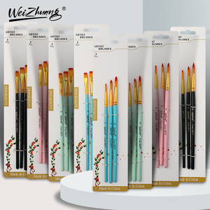 Ensemble de 3 pinceaux plats en nylon, grand pinceau pour la couche de base, le <span class=keywords><strong>vernis</strong></span>, la teinture, l'aquarelle, la peinture acrylique et à l'huile - Product Image 6