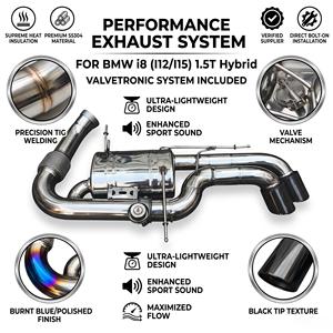 ระบบท่อไอเสียแบบวาล์ว Vortex SS304 สำหรับ BMW i8 I12 I15 1.5T Hybrid ปี 2014-2020 ชุดแต่งเพิ่มสมรรถนะแบบติดตั้งได้โดยตรง - Product Image 1