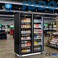 Réfrigérateur commercial vertical avec porte vitrée pour distribution de bière et présentation en magasin