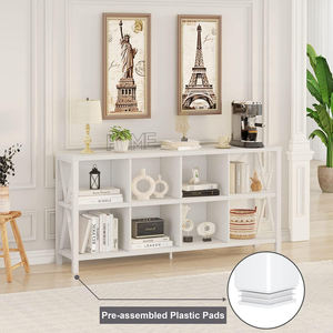 White Oak 8 Cube Storage Organizer Bookshelf Wood Cubby <strong>Bookcase</strong> - Product Image 4