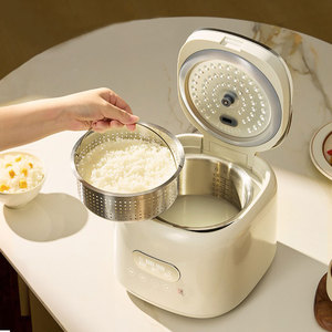 Olla arrocera digital eléctrica para el hogar antiadherente, automática, con bajo contenido de azúcar, de 2,5 L, con olla interior de acero inoxidable - Product Image 1