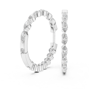 Boucles d'oreilles en diamant cultivé en laboratoire pour femmes, plaquées argent, bijoux élégants et scintillants, cadeau pour mariage, fête, usage quotidien - Product Image 2