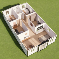 Casa Móvil Fácil de Instalar, Casa Contenedor Expandible de 20 pies con Dormitorio, Cocina, Sala de Estar, Diseño Prefabricado Minimalista