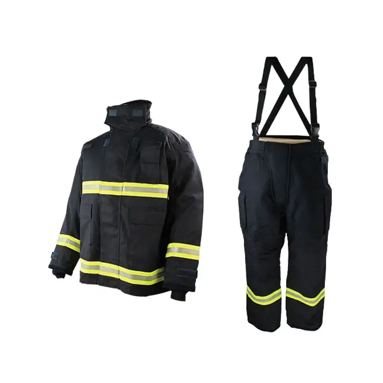 Factory sale 4 Layers Aramid Navy Blue Firefighter Safety Suit
