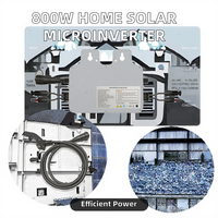 Système d'énergie solaire domestique à micro-onduleur hybride 800W sur réseau Wifi double sortie triphasée pour balcons système photovoltaïque Pv