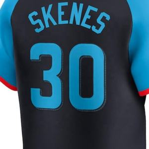 Listo para enviar Pittsburgh <span class=keywords><strong>Paul</strong></span> Skenes Navy 2024 Star Game Camiseta de béisbol cosida de la mejor calidad - Product Image 1