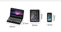 1:12 casa de muñecas miniatura Mini portátil Ipad teléfono 3 piezas conjunto casa de muñecas modelo de computadora plegable