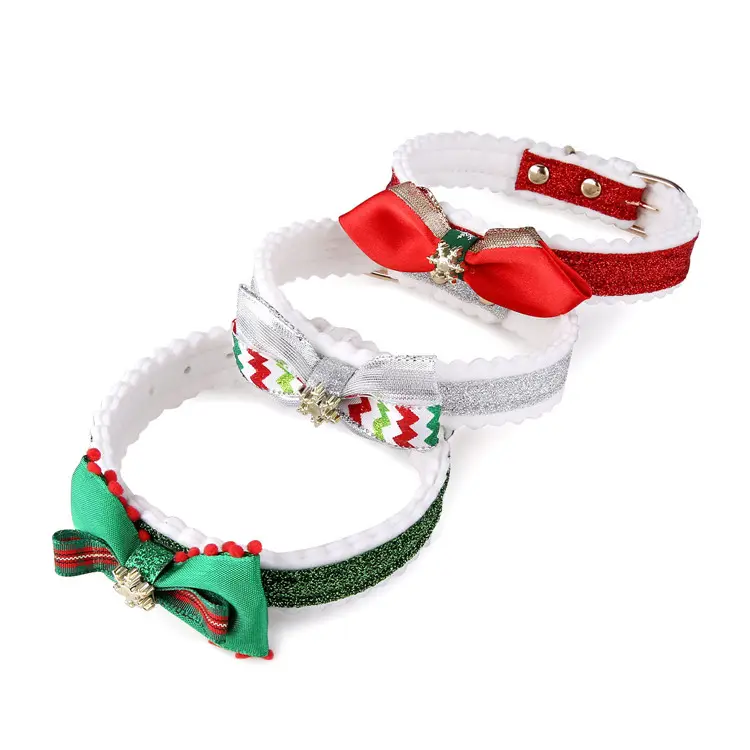 Großhandel hohe Qualität niedlich Urlaub Weihnachten neue Designer Haustier-Hundehalsbänder