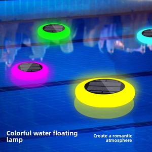 Luz de agua flotante solar, Loto de plástico <span class=keywords><strong>sumergible</strong></span> impermeable para iluminación de gradiente de césped de patio para paisaje de estanque al aire libre - Product Image 2