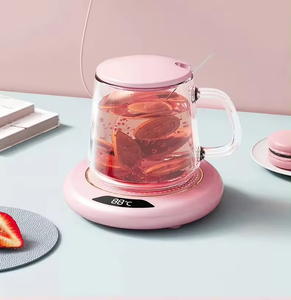 Kustom Logo USB kantor hadiah rumah pintar keramik penghangat cangkir pemanas bantalan pemanas kontrol suhu air cangkir kopi <span class=keywords><strong>Set</strong></span> - Product Image 1