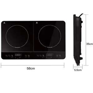 120V 110V 1800Wプレミアムビルトイン2バーナー誘導クックトップ