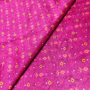 Abstract Printed Woven Chanderi <b>Silk</b> <b>Fabric</b> Multicolor Lightweight Premium Ethnic Home Textile Saree Kurti Suit Dupatta Dress - Product Image 6