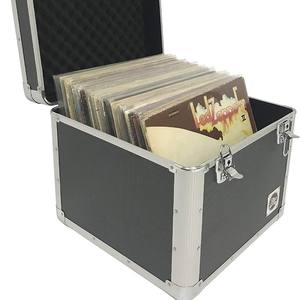 Classic Acts Vinyl Record Album Storage Case Aluminum Lp Record Player Crates Lp Record Case