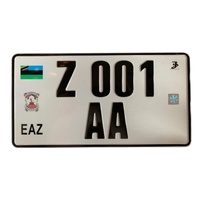 Plaque d'immatriculation personnalisée avec code QR de sécurité pour l'Afrique du Sud, plaque de voiture en aluminium réfléchissant avec hologramme laser, fabrication OEM