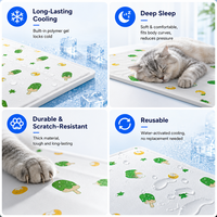 Tapis rafraîchissant instantané 9C de luxe moderne pour chien, 3 couches de gel polymère PVC, imperméable et résistant aux rayures, pour l'été, pour chiens et chats