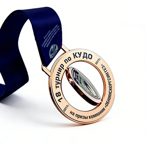 Medalla Deportiva Personalizada para Corredores, Acabado Dorado, Aleación de Zinc, Técnica de Fundición a Presión, Recuerdo, Premio (Sin Stock) - Product Image 2