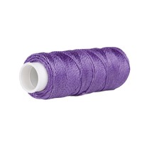 Tali Lilin Bulat 0.45mm 35m Gulungan Kecil untuk Kerajinan Kulit, Anyaman, Jahit DIY, Benang Poliester dengan Kemasan Spool
