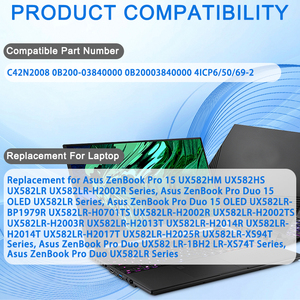C42N2008 Remplacement de la batterie d'ordinateur portable pour ASUS ZenBook Pro Duo 15 OLED UX582 UX582L UX582LR UX582HM <span class=keywords><strong>UX582HS</strong></span> 15.48V 92Wh - Product Image 4