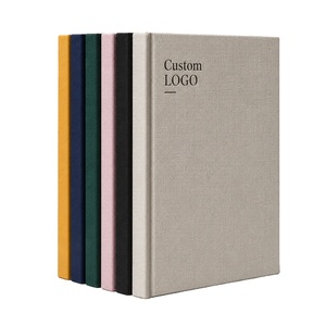Personalized A5 Hardcover Linen Cloth Fabric Custom Gratitude <strong>Lined</strong> Journal <strong>Notebook</strong> Wholesale - Product Image 1