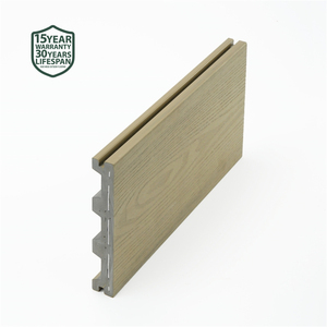 30-năm tuổi thọ ngoài trời dập nổi rắn tối Gỗ Tếch sàn gỗ decking Composite co đùn <span class=keywords><strong>WPC</strong></span> decking Board cho công viên - Product Image 2