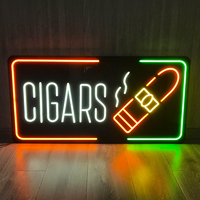Enseigne néon LED personnalisée imprimée en 3D UV, en acier inoxydable, étanche IP65, multicolore, lettres lumineuses pour publicité extérieure
