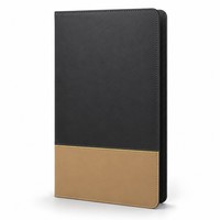 Porte-menu en cuir PU noir et marron, design bicolore, pour restaurant et bar moderne
