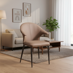 Chaises de salle à manger de <span class=keywords><strong>style</strong></span> <span class=keywords><strong>nordique</strong></span>, luxe abordable, fauteuils avec dossier, chaises en métal durables, chaises de salon - Product Image 1