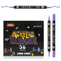 Ensemble de marqueurs acryliques à double pointe et double couleur, marqueurs métalliques à pointe souple, stylos de couleur pigmentée à base d'eau spécifiques à l'art pour enfants