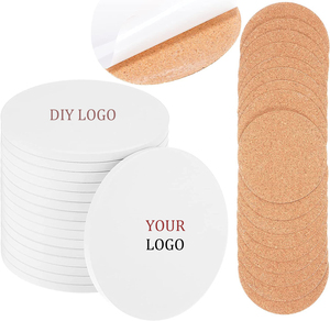 Customize Design LOGO Round Hexagon Ceramic Heat Insulating Coaster Square Sublimation Coaster Ceramic Blank Coasters Mug Mat