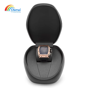 Watch Storage <b>Box</b> with Lid Elegant Solid <b>Black</b> Design for Watch Packaging - Product Image 2