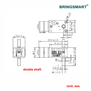 Bringsmart SR1218-10BYS Dubbele As Stappenmotor 12 <span class=keywords><strong>Volt</strong></span> Micro 6V Mini Lage Snelheid <span class=keywords><strong>Dc</strong></span> Tandwielmotor 3V Hoge Kwaliteit Speelgoed Auto <span class=keywords><strong>Motor</strong></span> - Product Image 5